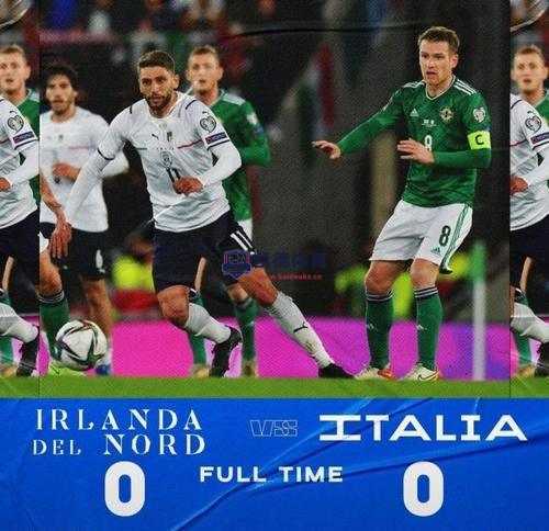意大利队在2022年卡塔尔世界杯欧洲区预选赛C组最后一轮比赛中客场挑战北爱尔兰队